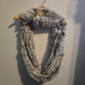 Earthbound Trading Co Accessories Infinity Scarf Womens OS Tan Faux Fur Shaggy